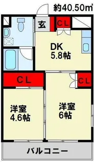 オアーゼ上の原【4階】の間取り