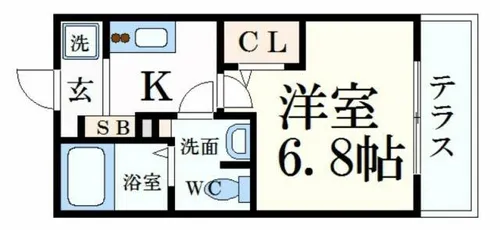 ハンプデンコート【1階】の間取り