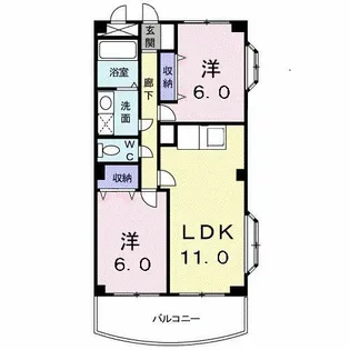 メゾンエクセル【2階】の間取り