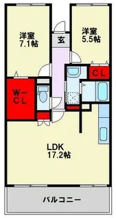 ルワージュ八幡駅前Ⅲ【11階】の間取り