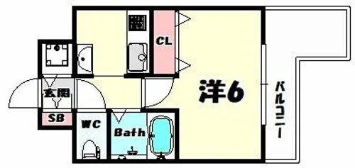 ウォームスヴィル神戸元町JP【2階】の間取り