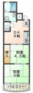 ブルーハイツ塩屋【4階】の間取り