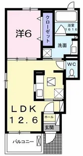 エクセレント有瀬Ⅰ【1階】の間取り