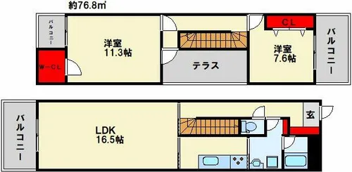 Court Modelia (コートモデリア)【2階】の間取り