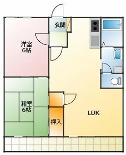 グリーンステージ中橋良 A【202号室】の間取り