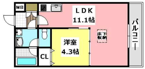 メゾンプレジール【3階】の間取り