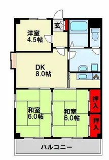 クレベール千防【3階】の間取り