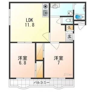ケイズガーデン美留都【2階】の間取り