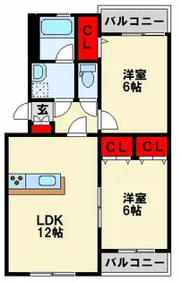 プレステージ緑ヶ丘【202号室】の間取り