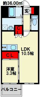 PROTO CITY 戸畑【3階】の間取り