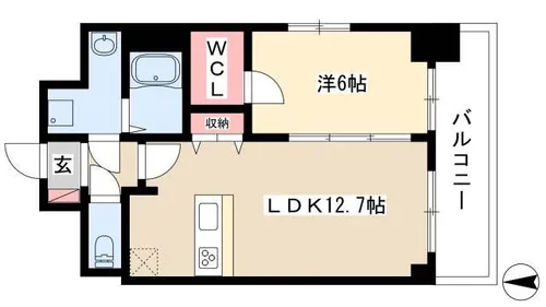 プレサンス栄ライズ【1104号室】の間取り