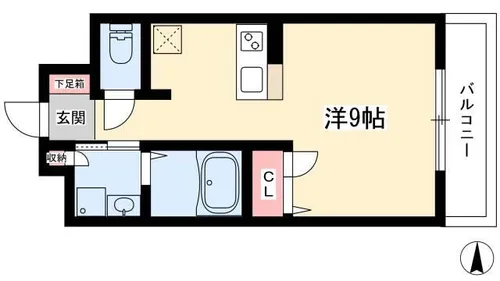 プレサンス名古屋STATIONビーフレックス【206号室】の間取り