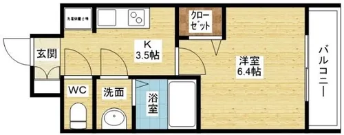 プレサンス新大阪ジェイズ【4階】の間取り