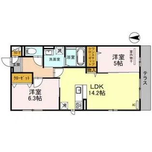 HKハイム Ⅰ【3階】の間取り