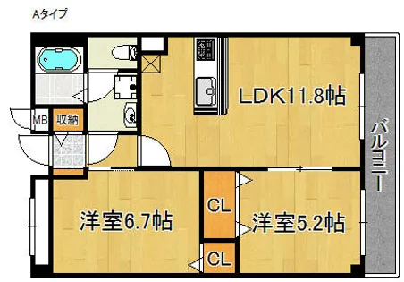グレイス恵風【3階】の間取り