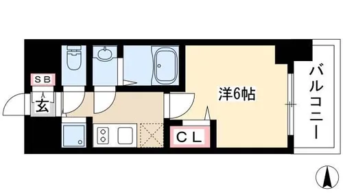 プレサンス錦プレミアム【6階】の間取り