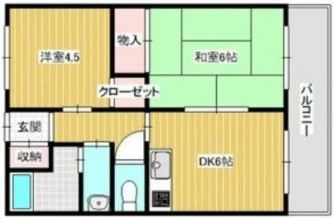 OMレジデンス八戸ノ里【5階】の間取り