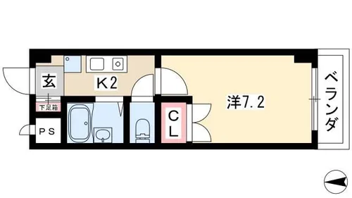 ソレイユYK【2階】の間取り