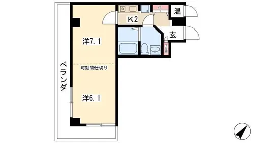 アーバンフラッツ新栄(旧La Douceur新栄)【0404号室】の間取り