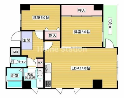 大阪府大阪市福島区吉野5丁目【マンション】の間取り