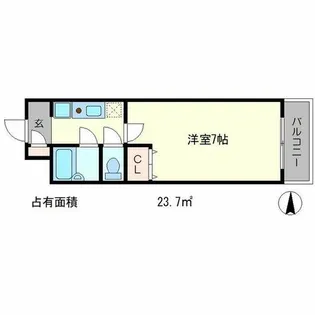 ハイム近衛【4階】の間取り