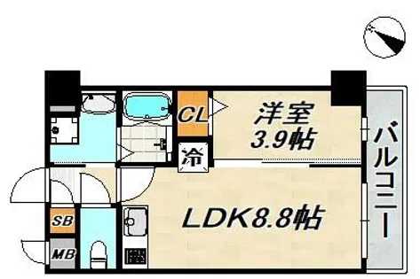 SDグランツ神戸ウエスト【8階】の間取り