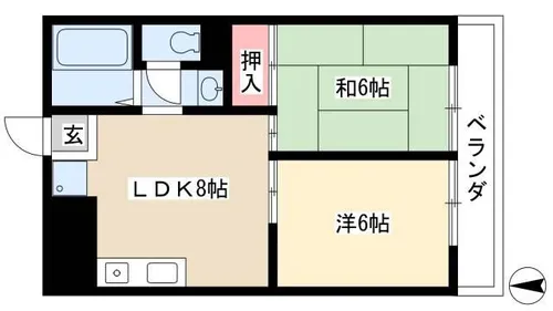 マンションメトロ【1C号室】の間取り