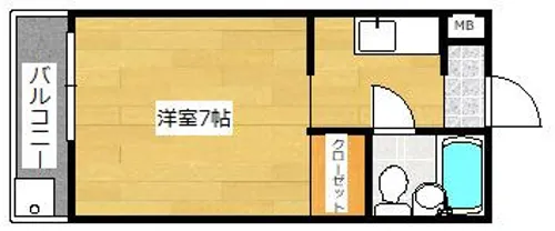 梅崎ビル【403号室】の間取り