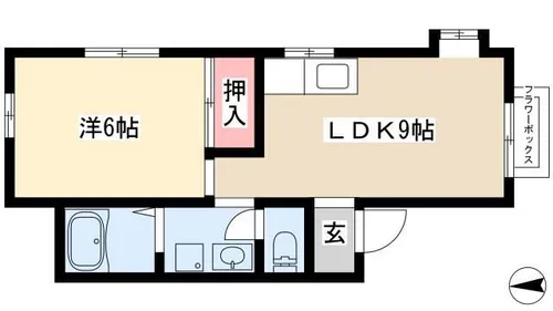 エステート八事 A棟【21号室】の間取り