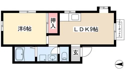 エステート八事 A棟【21号室】の間取り