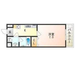 FDS KOHAMA WEST【602号室】の間取り