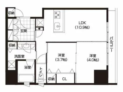 アーバネックス淀屋橋【7階】の間取り