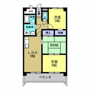 シャトレーミューズ【6階】の間取り