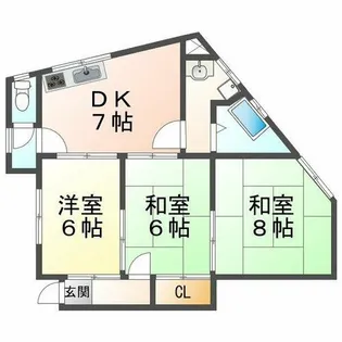 シティハウス【3階】の間取り