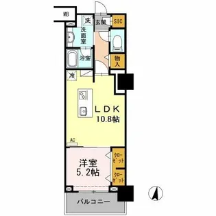 セントラルレジデンス【4階】の間取り