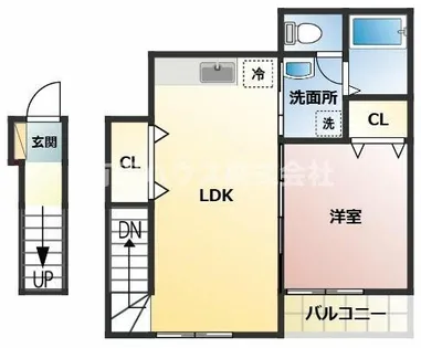 TJ水尻A棟【202号室】の間取り