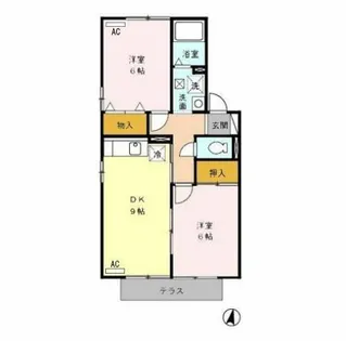 ミレニーHIRO B【1階】の間取り