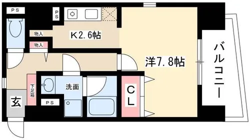 エストゥルースプラス押切【10階】の間取り