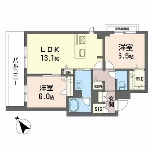 シャーメゾン クレア南今宿【2階】の間取り