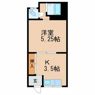 コーポ湊【206号室】の間取り