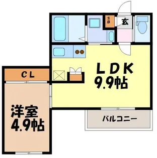 Evergarden千種Ⅱ【1階】の間取り