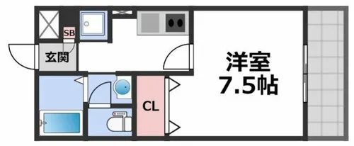 エクレール上小阪【1階】の間取り