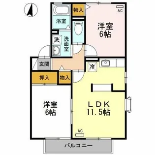 ラ・フィーネ曙A棟【1階】の間取り