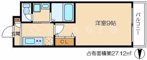 Coto Glance一乗寺駅前【5階】の間取り