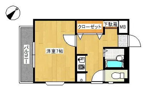 ドリームコーポ【202号室】の間取り