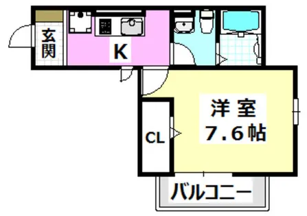 K’SコートⅡ【206号室】の間取り
