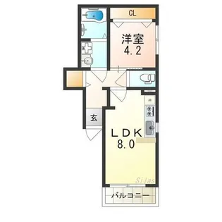 ル・デセール堺【2階】の間取り