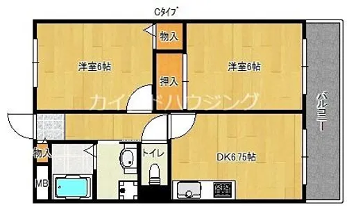 ヴィラスリースター住之江【4階】の間取り