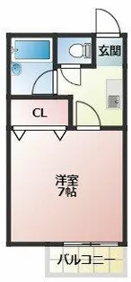 カーサ中央【205号室】の間取り