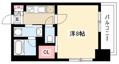 リヴシティ新栄【2階】の間取り